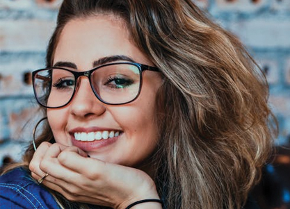 Woman with nice teeth smiling at the camera